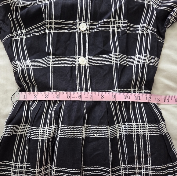 Vintage Jonathan Logan 1950s Plaid Taffeta Dress Size XS/Small - Picture 6 of 7